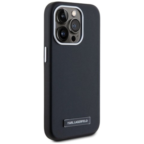 Etui Karl Lagerfeld FW Metal Plate MagSafe na iPhone 15 Pro Max - czarne