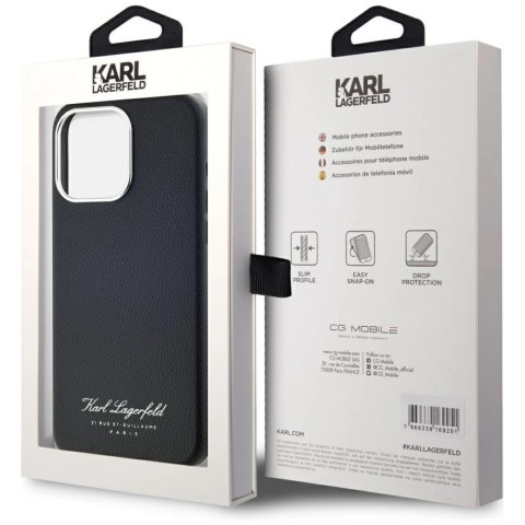 Etui Karl Lagerfeld hotel RSG na iPhone 15 Pro - czarne