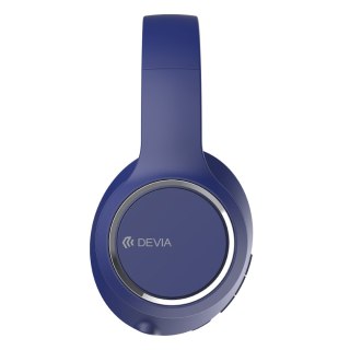 Devia słuchawki Bluetooth nauszne Kintone niebieskie
