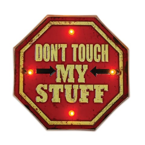 Znak Metalowy RETRO LED Don't Touch Forever Light Znak Metalowy RETRO LED Don't Touch Forever Light