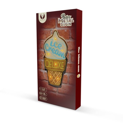 Znak Metalowy RETRO LED Ice Cream Forever Light Znak Metalowy RETRO LED Ice Cream Forever Light