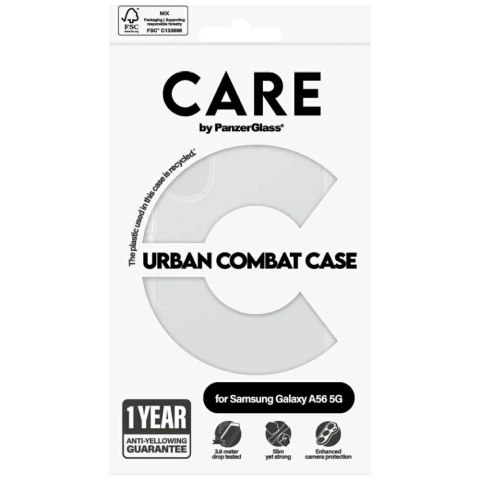 Etui CARE by PanzerGlass Flagship Urban Combat na Samsung Galaxy A56 5G - przezroczyste
