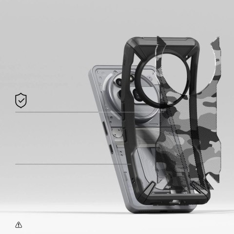 Etui Ringke Fusion X na Nothing Phone 3A Pro - przeezroczysto-szare