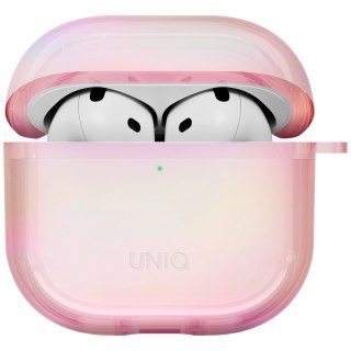 Etui UNIQ Iridescia na AirPods 4 Hang Case - holo różowe