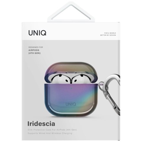 Etui UNIQ Iridescia na AirPods 4 Hang Case - holo wielokolorowe