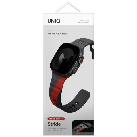 Pasek UNIQ Stride De Rubber na Apple Watch 44 / 45 / 46 / 49 mm - szary