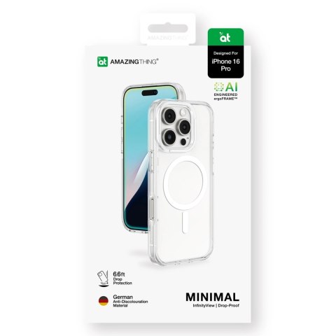 Etui silikonowe AMAZINGTHING Minimal Case do iPhone 16 Pro - przezroczyste