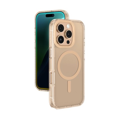Etui silikonowe AMAZINGTHING Titan Pro Mag Case z pierścieniem magnetycznym do iPhone 16 Pro - różowe złoto