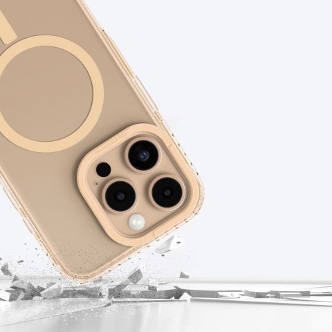 Etui silikonowe AMAZINGTHING Titan Pro Mag Case z pierścieniem magnetycznym do iPhone 16 Pro - różowe złoto