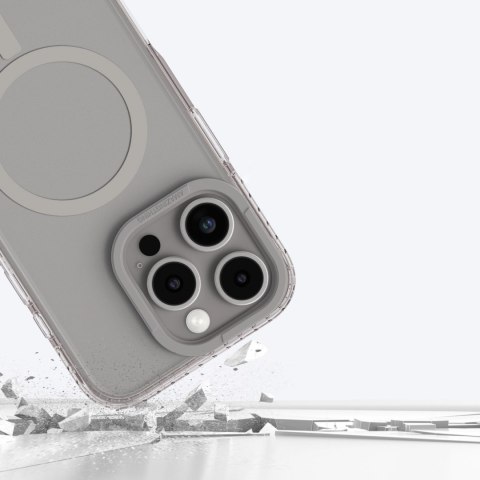 Etui silikonowe AMAZINGTHING Titan Pro Mag Case z pierścieniem magnetycznym do iPhone 16 Pro - szare