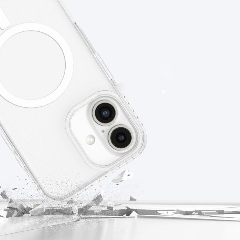 Etui silikonowe AMAZINGTHING Titan Pro Mag Case z pierścieniem magnetycznym do iPhone 16 - przezroczyste