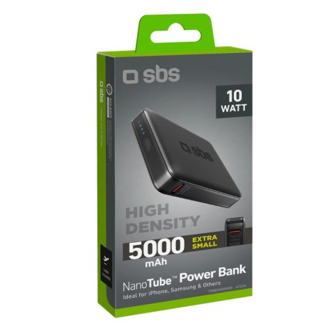 Powerbank SBS NanoTube 5000 mAh High-Density - czarny