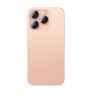Szkło hartowane AMAZINGTHING AR Aluminium 3 Lens Glass z ramką na soczewki aparatu do iPhone 16 Pro / 16 Pro Max - różowe złoto