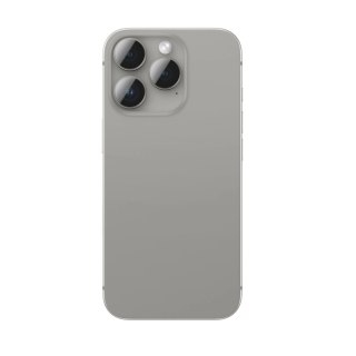 Szkło hartowane AMAZINGTHING AR Aluminium 3 Lens Glass z ramką na soczewki aparatu do iPhone 16 Pro / 16 Pro Max - szare