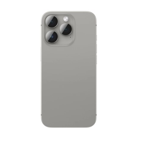 Szkło hartowane AMAZINGTHING AR Aluminium 3 Lens Glass z ramką na soczewki aparatu do iPhone 16 Pro / 16 Pro Max - szare