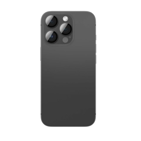 Szkło hartowane AMAZINGTHING Aviation-Grade Alloy Lens na wyspę aparatu do iPhone 16 Pro / 16 Pro Max - czarne