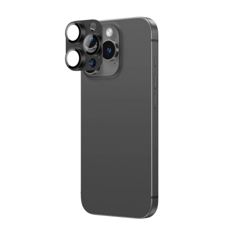 Szkło hartowane AMAZINGTHING Aviation-Grade Alloy Lens na wyspę aparatu do iPhone 16 Pro / 16 Pro Max - czarne