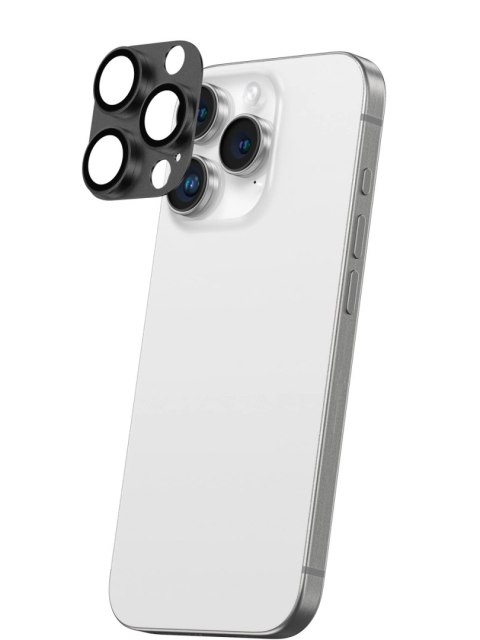 Szkło hartowane AMAZINGTHING Aviation-Grade Alloy Lens na wyspę aparatu do iPhone 16 Pro / 16 Pro Max - czarne