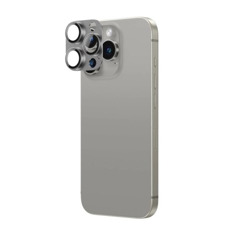 Szkło hartowane AMAZINGTHING Aviation-Grade Alloy Lens na wyspę aparatu do iPhone 16 Pro / 16 Pro Max - szare