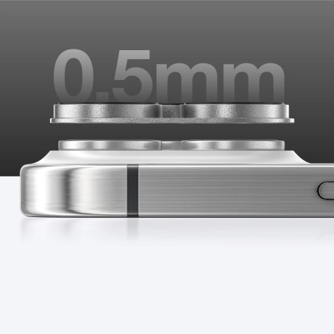 Szkło hartowane AMAZINGTHING Aviation-Grade Alloy Lens na wyspę aparatu do iPhone 16 Pro / 16 Pro Max - szare