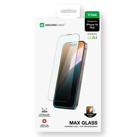 Szkło hartowane AMAZINGTHING Titan Max Tempered Glass do iPhone 16 Plus