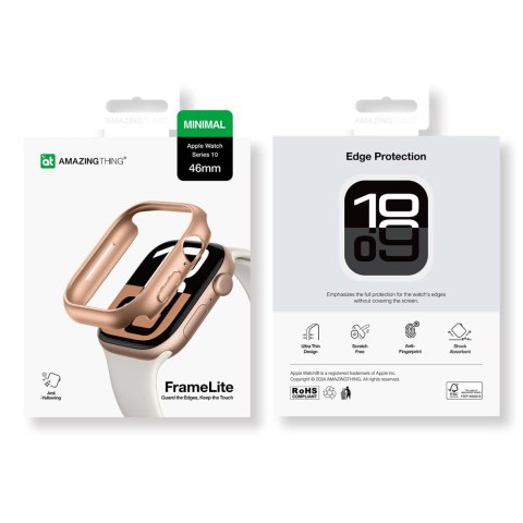 Etui AMAZINGTHING Minimal Case do Apple Watch 46mm - różowe złoto