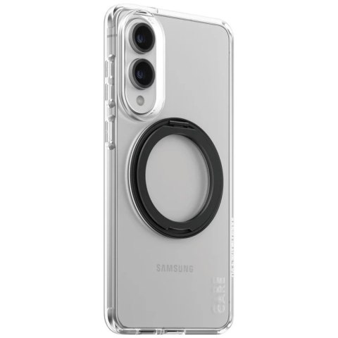 Etui CARE by PanzerGlass Feature Black Kickstand & QI na Samsung Galaxy S25 Edge - przezroczyste