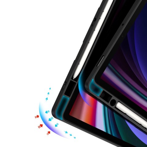 Etui Dux Ducis Magi z uchwytem na rysik na Samsung Galaxy Tab S10 FE/S9/S9 FE - czarne