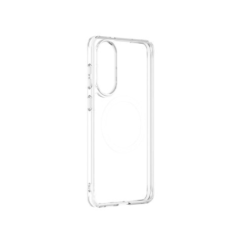 Etui silikonowe AMAZINGTHING Minimal Mag Case z pierścieniem magnetycznym do Samsung Galaxy S25 Edge - przezroczyste