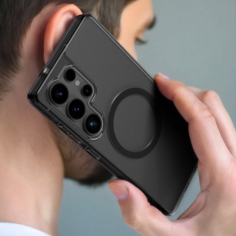 Etui silikonowe AMAZINGTHING Minimal Mag Case z pierścieniem magnetycznym do Samsung Galaxy S25+ - przezroczyste