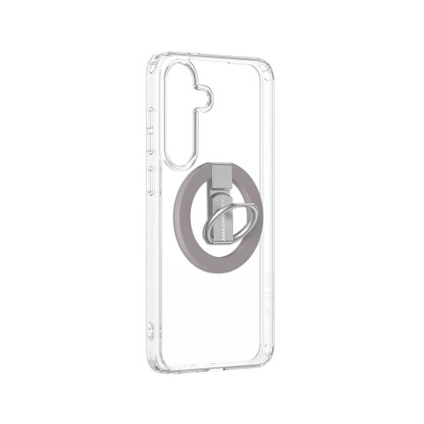 Etui silikonowe AMAZINGTHING Minimal Mag Case z pierścieniem magnetycznym i ringiem magnetycznym do Samsung Galaxy S25+ - przezr