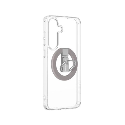 Etui silikonowe AMAZINGTHING Minimal Mag Case z pierścieniem magnetycznym i ringiem magnetycznym do Samsung Galaxy S25 - przezro
