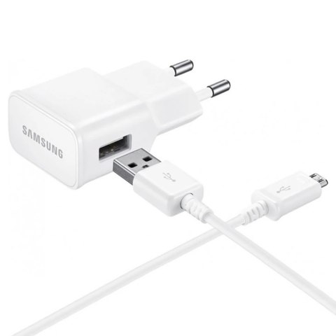 Ładowarka sieciowa Samsung EP-TA50EWE 8W USB-A z kablem microUSB ECB-DU4AWE (Bulk - opakowanie zastępcze) - biała