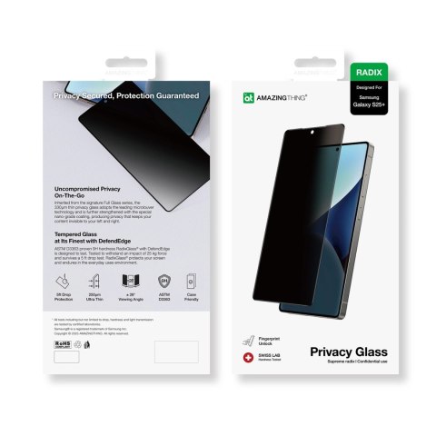 Szkło hartowane AMAZINGTHING Radix Privacy Glass prywatyzujące do Samsung Galaxy S25+
