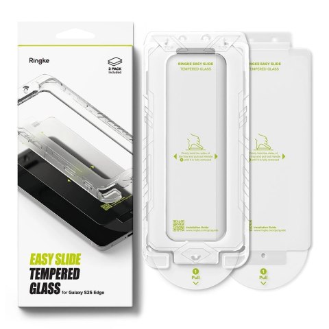 Szkło hartowane Ringke Easy Slide 2-pack na Samsung Galaxy S25 Edge - przezroczyste