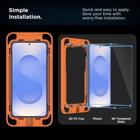 Szkło hartowane Tech-Protect Quick Set+ na Samsung Galaxy S25+ - przezroczyste