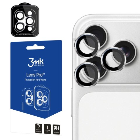 Szkło na obiektyw aparatu 3mk Lens Protection Pro do Apple iPhone 17 Pro /17 Pro Max - srebrne