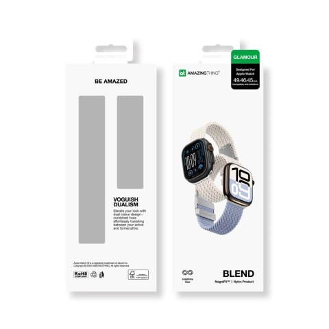 Zestaw 2 pasków AMAZINGTHING Blend Band do Apple Watch 45 / 46 / 49 mm - gwiezdny błękit / gwiezdny