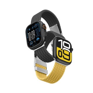 Zestaw 2 pasków AMAZINGTHING Blend Band do Apple Watch 45 / 46 / 49 mm - żółto-czarny / czarny