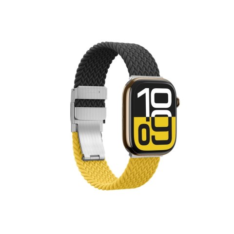 Zestaw 2 pasków AMAZINGTHING Blend Band do Apple Watch 45 / 46 / 49 mm - żółto-czarny / czarny