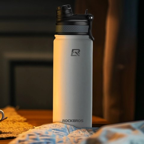Bidon termiczny Rockbros 35210029005 rowerowy na napoje 550 ml - biały