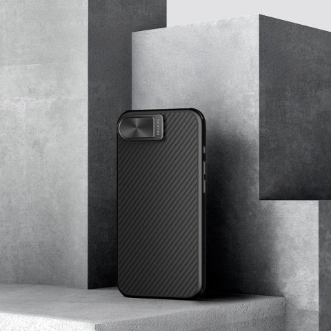 Etui Nillkin CarboProp Magnetic z osłoną na aparat i podstawką na iPhone 16e - czarne