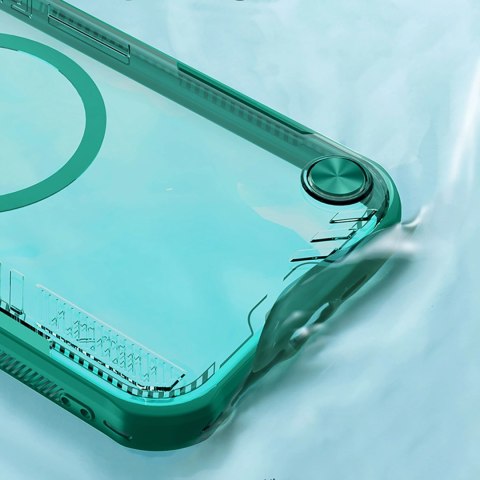 Etui Nillkin Iceblade Prop Magnetic z osłoną na aparat i podstawką na iPhone 16e - zielone