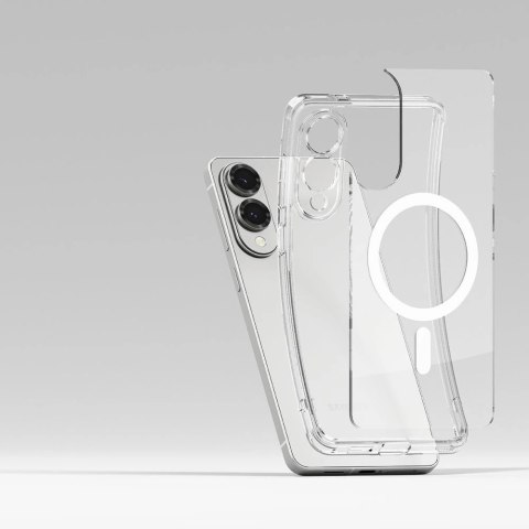 Etui Ringke Fusion Magnetic MagSafe na Samsung Galaxy S25 Edge - przezroczyste