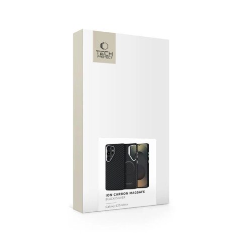 Etui Tech-Protect Ion Carbon MagSafe na Samsung Galaxy S25 Ultra - czarne