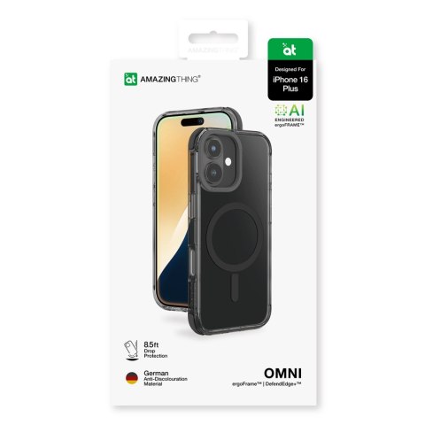 Etui silikonowe AMAZINGTHING Omni Mag Case do iPhone 16 Plus - czarne