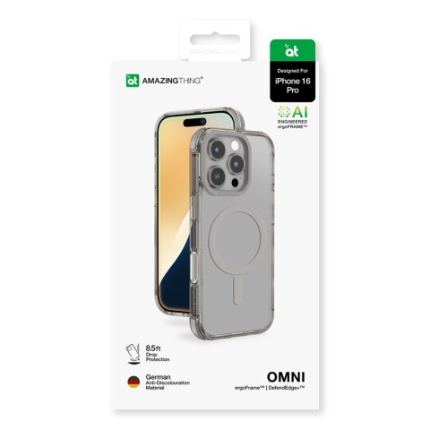 Etui silikonowe AMAZINGTHING Omni Mag Case do iPhone 16 Pro - szare