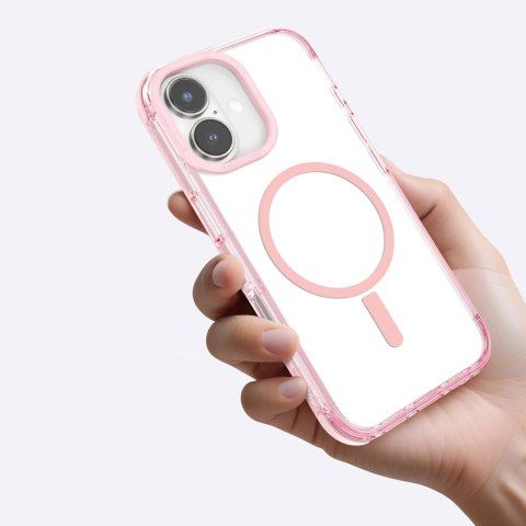 Etui silikonowe AMAZINGTHING Omni Mag Case do iPhone 16 - ciemnoróżowe