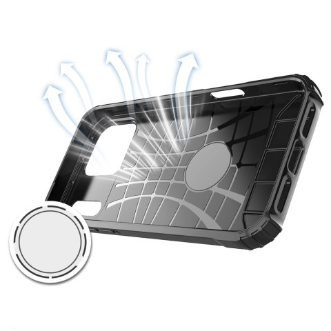 Etui Hybrid Armor na iPhone 17 Pro pancerne - czarne
