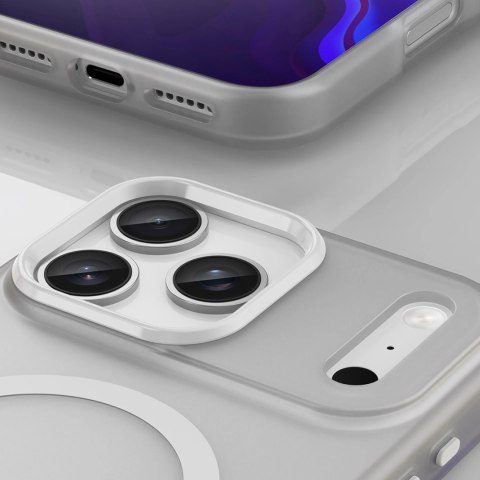 Etui Magnetic Abrasive na iPhone 17 Pro Max kompatybilne z MagSafe - matowe białe
